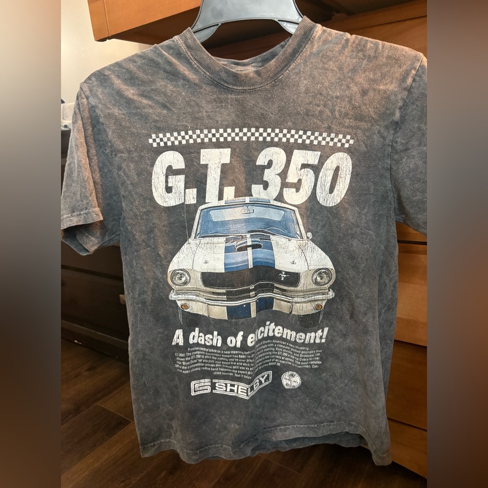 Shelby GT-350 Short Sleeve Graphic Tee - Blue & White